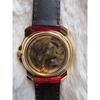 Б/у мужские автоматические часы Bulova Ecology с красным кожаным ремешком