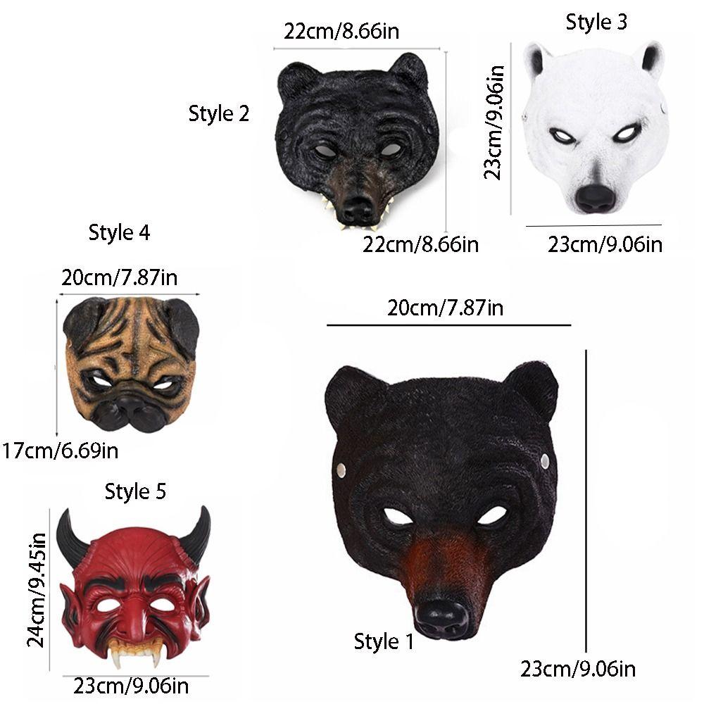Новинка Маска на Хэллоуин Реалистичная маска головы животного Аксессуары для костюма Маска медведя Фестиваль