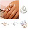Gold Color Pearl Ring Adjustable Beach Party Ring Gifts Hand Jewelry Fashion Jewelry  Beach
