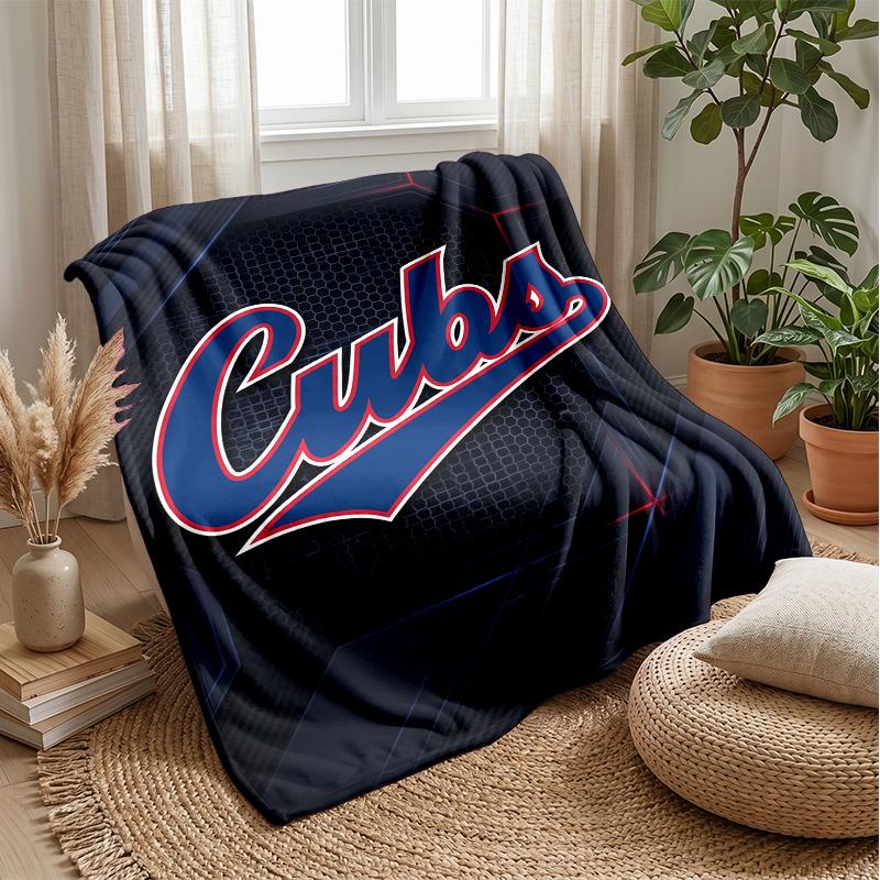 Chicago Cubs Flannel Fleece Blanket Cozy Warm Throw Blanket For Couch Bed Travel All Season Use