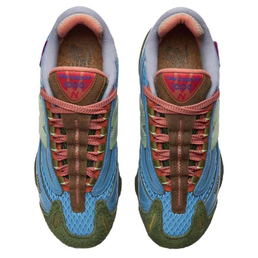 New Balance Salehe Bembury x 1000 Fog Be The Cloud Унисекс Кроссовки Синий Насыщенно-синий Ярко-желтый M1000BM