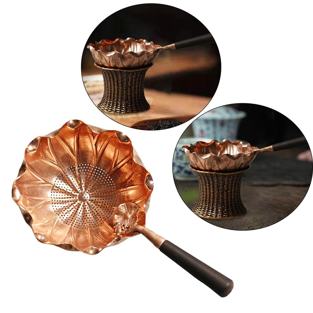 Медный набор для фильтрации чая, чайная посуда, кухонные аксессуары, ситечко для чая, ситечко для заваривания чая из рассыпного листа, сетчатый фильтр, чайный инфузор-фильтр