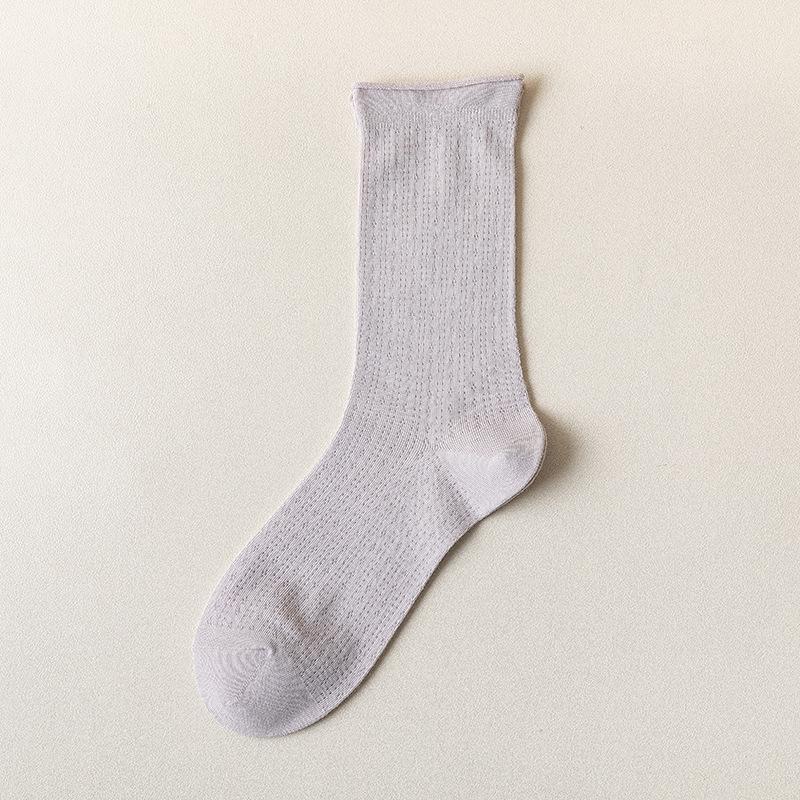 5 пар/комплект женские носки весна-лето Harajuku однотонные носки женские хлопковые дышащие носки средней длины Calcetines Mujer новые