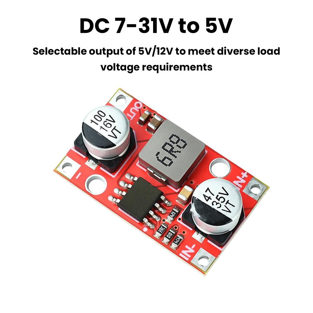 High Power DC-DC Step-Down Module 7-31V to 5V/12V 3.5A with Short-Circuit Protection Compact Voltage Converter
