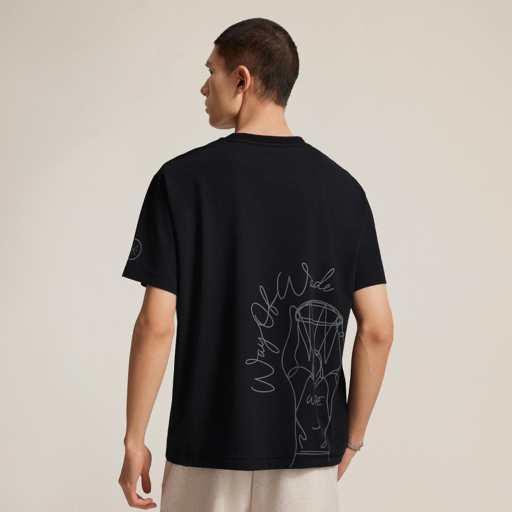 Мужская черная футболка из коллекции Li Ning Basketball AHSV083-1