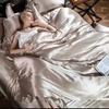 Luxury 100% Mulberry Silk 4-Piece Bedding Set Double-Sided Satin Silk Duvet Cover & Fitted Sheet & Pillowcases Premium Silk Home Textiles