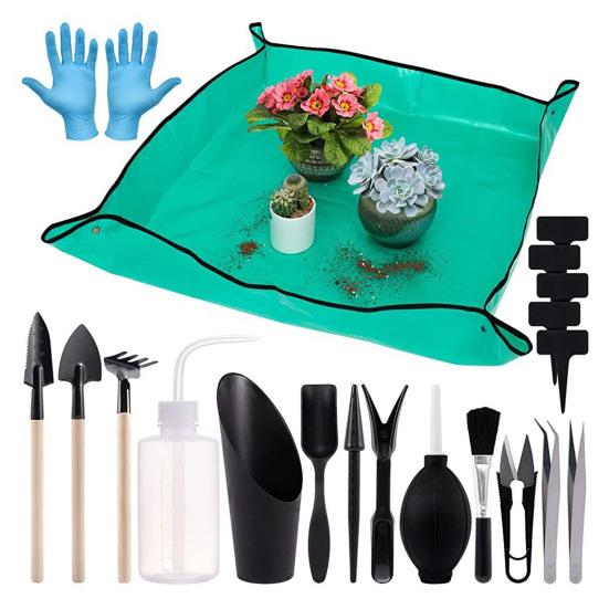 Набор инструментов для суккулентов, коврик для пересадки комнатных растений с сумкой для хранения, водонепроницаемая миниатюрная сочная рука