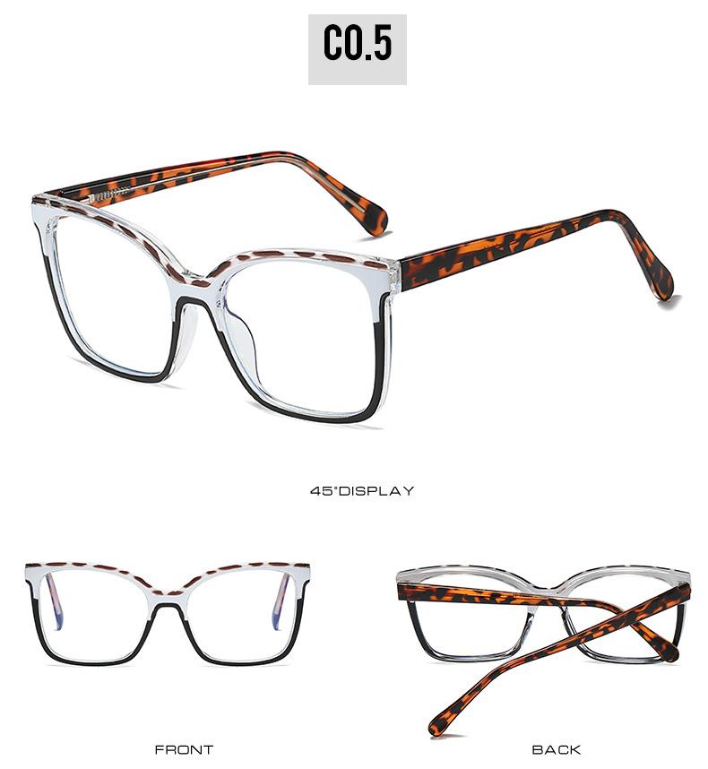 TR HD Очки «кошачий глаз» с защитой от синего света: Стильный европейский и американский тренд колор-блок