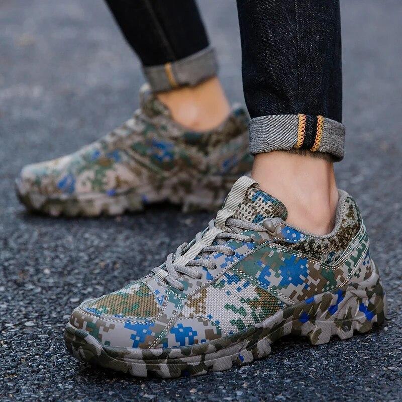Новейшая мужская походная обувь, уличные легкие камуфляжные кроссовки для туризма, пешего туризма, альпинизма, мужские треккинговые кроссовки, тактическая обувь