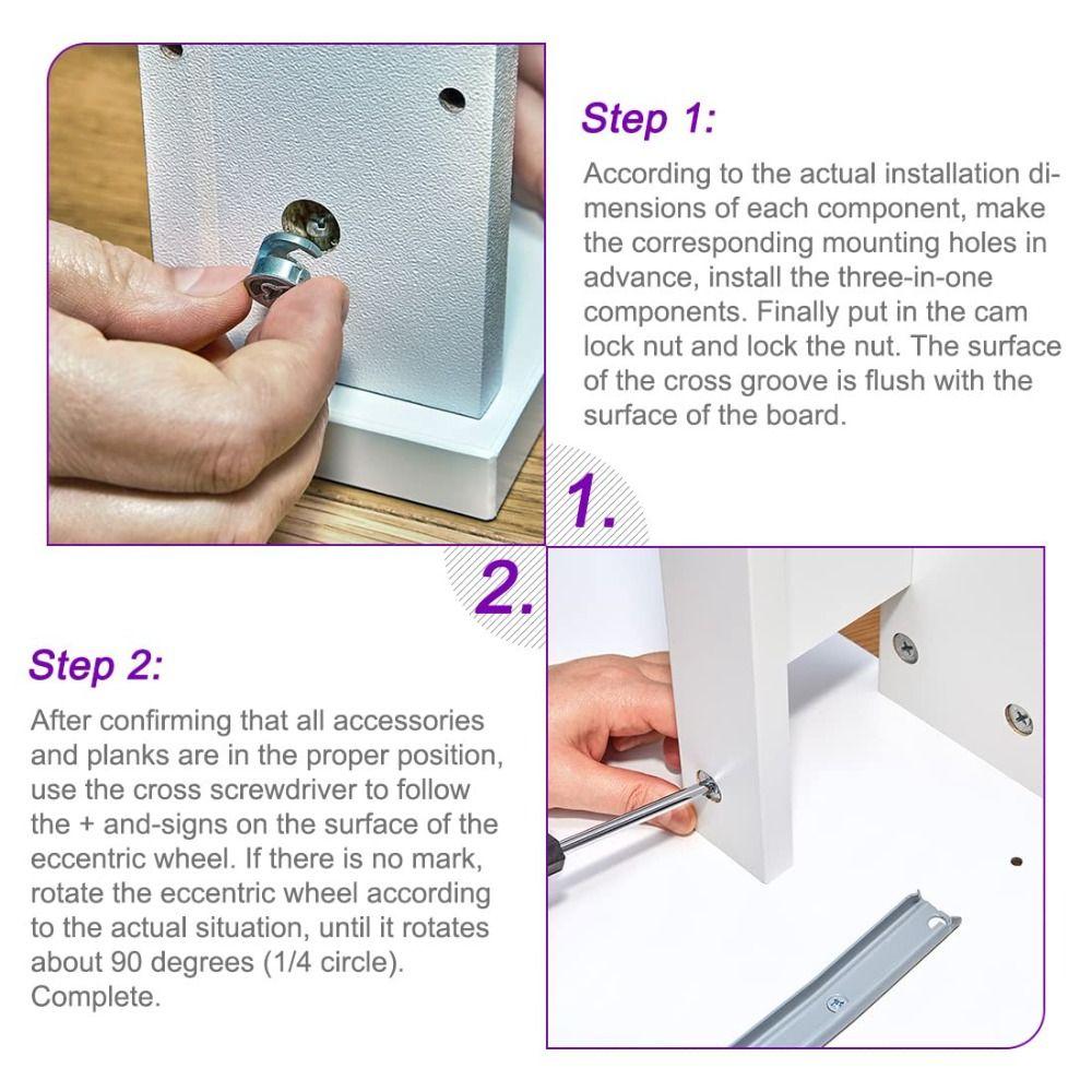20pcs 13mmx10mm Connectors Fittings Lock for Cabinet Drawer Wardrobe Furniture Cam Lock Nut