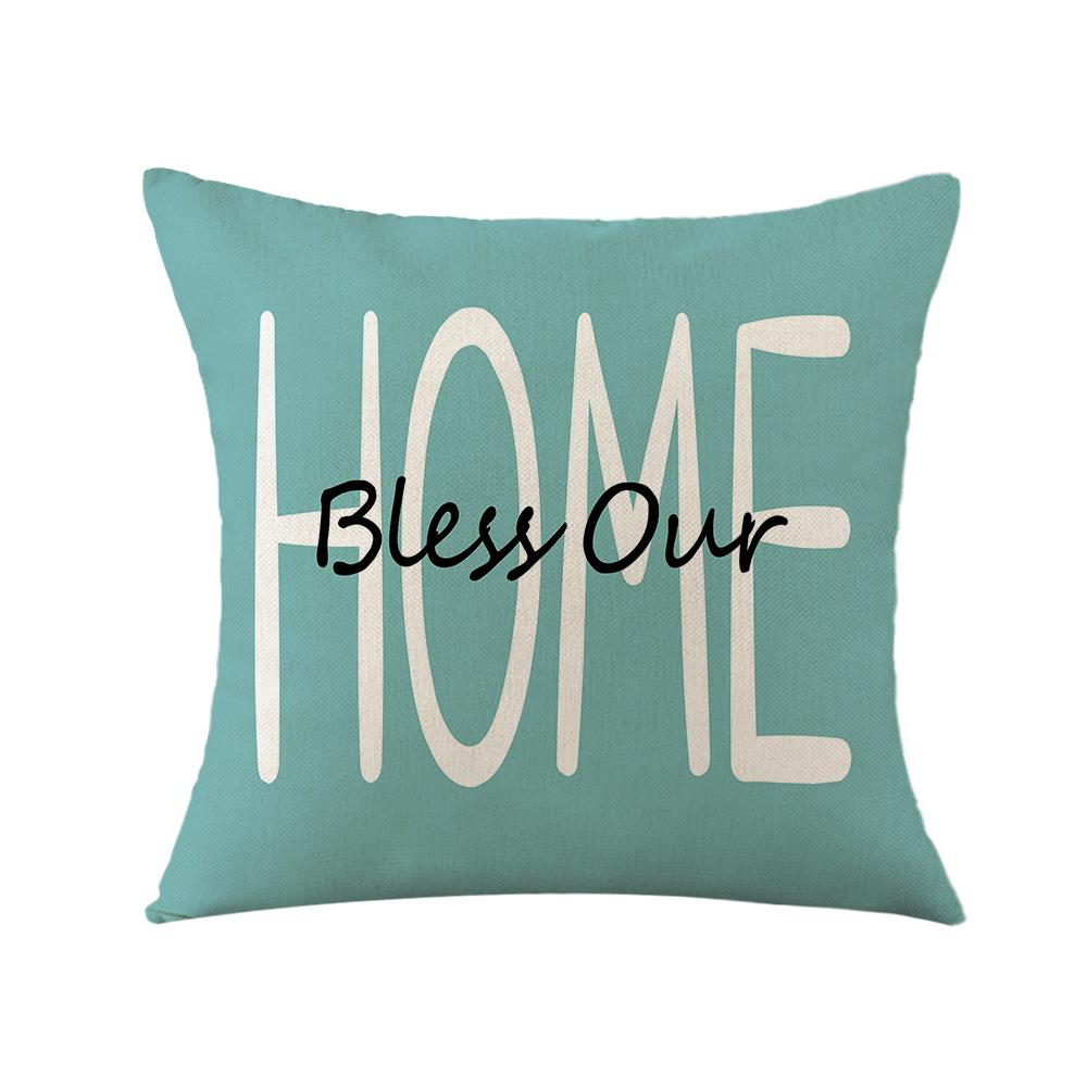 Новый дом Маленький свежий цветочный наволочка Цифровая печать Льняная наволочка Прикроватная уличная подушка