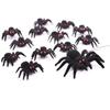 Funny Flocking Black Spider 3D Artificial Spider Halloween Plush Spider  Party Prop