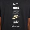 Nike Футболка с круглым вырезом и логотипом, мужские топы, черные DZ2875-010
