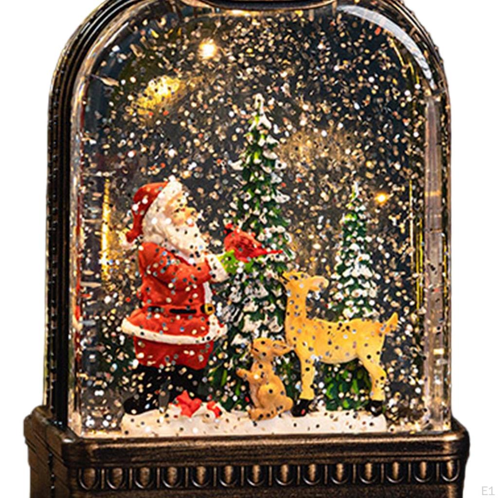Christmas Lantern Desktop Decoration Glitter Pathway Street Lamp Hanging Water for