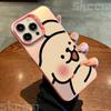 Милый щенок гальваническое серебро чехол для телефона для iPhone 11 12 13 14 15 16 Pro Max X XS XR 7 8 Plus мультяшный парный жесткий чехол