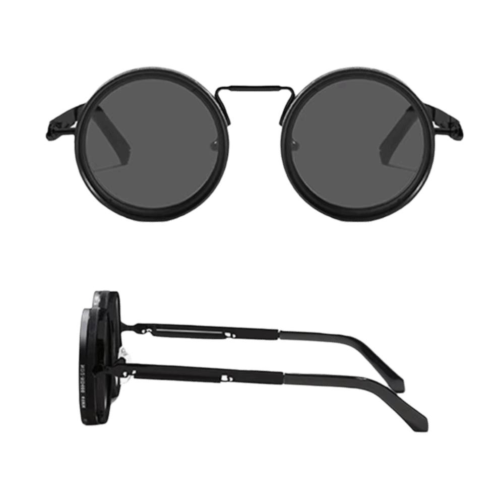 Anti UV Protection Adjustable Dimming Glasses Round Frame ND Filter Sunglasses  Driving