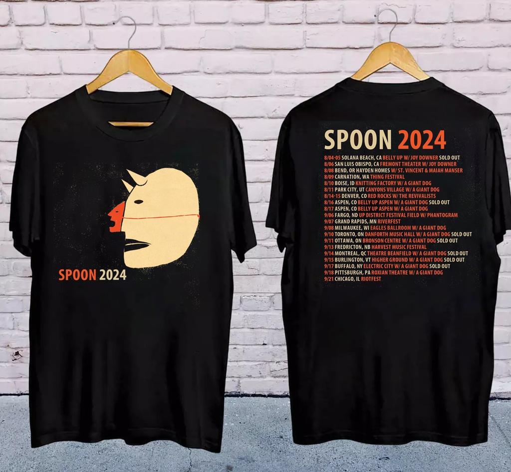 Spoon Tour Dates 2025 Black Twoside Full Size Shirt KK1837