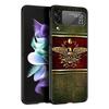 Чехол для телефона Samsung Galaxy Z Flip 3 4 5 6 7 Складной Черный Корпус Для Samsung Z Flip4 Flip5 ПК Жесткая Крышка Эмблема Римской Империи