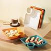Square Dumpling Plate With Vinegar Sauce Dish Space Snack Platter