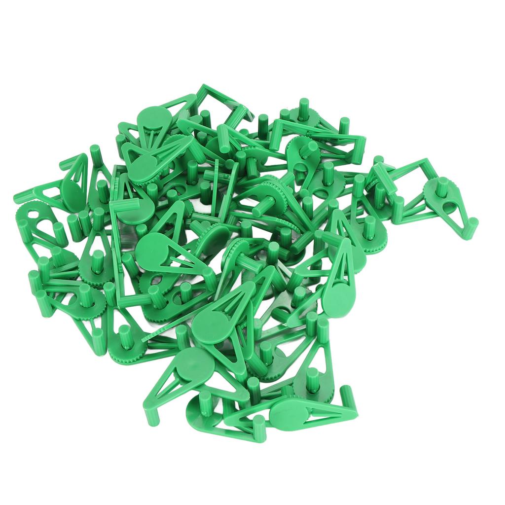 50pcs Low Stress Training Clips 360 Degree Adjustable Reusable Plastic Plant Stem Bender Clips for Gardening Green