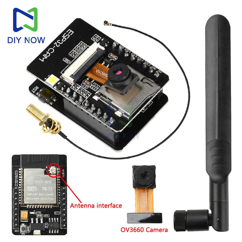 Type-C /USB ESP32-CAM-MB WIFI Bluetooth 8 МБ ОЗУ Плата разработки Модуль камеры OV3660 CH340 2,4 ГГц Антенна IPX Кабель-адаптер