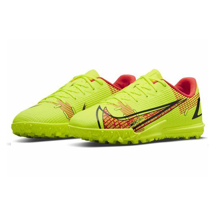 Nike Детские кроссовки Mercurial Vapor 14 Academy TF GS Motivation Pack Желтый Вольт Ярко-Малиновый CV0822-760
