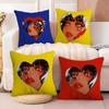 Creative Loving Woman Cushion Cover Soft Plush Fabric Double-Sided Printed Sofa Cushion Cover for All Seasons Home Decor Gift
