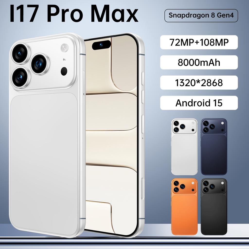 Низкая цена I17 Pro 5G Водонепроницаемый чехол для смартфона 16+1 ТБ Камера 108 МП Светодиодный Разблокированная версия Дропшиппинг Игровой чехол для телефона