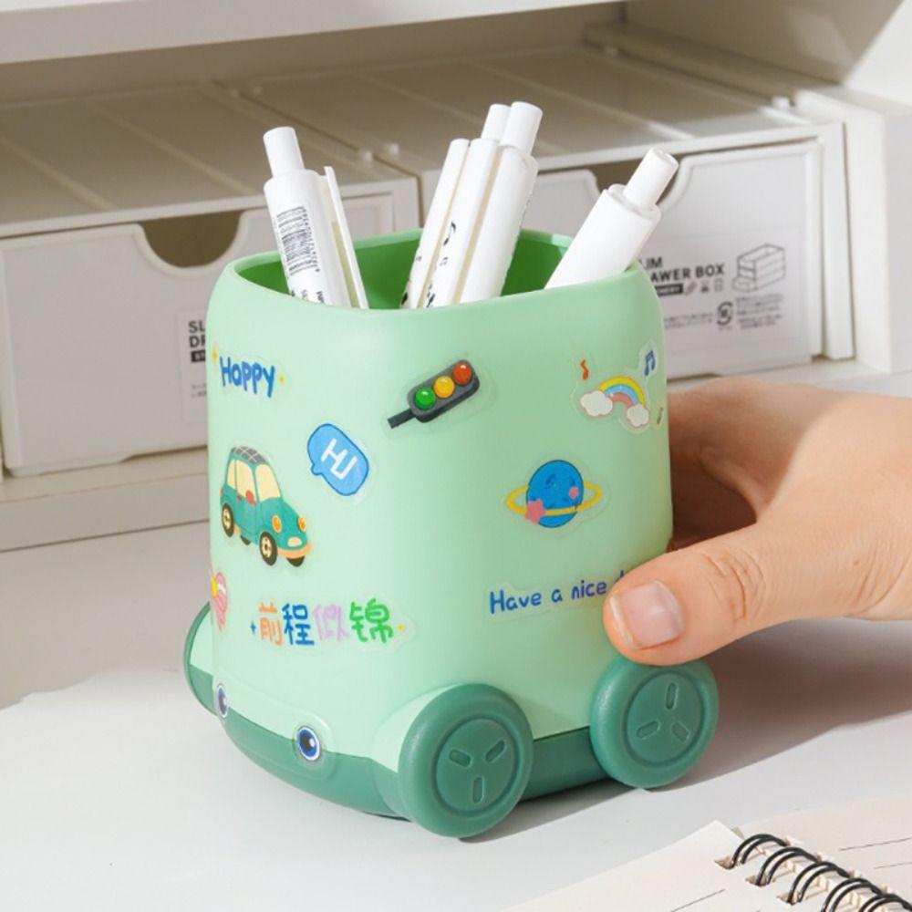 Car Shape Pen Container Multifunctional Desktop Organizer Stationery Storage Bucket  School Office