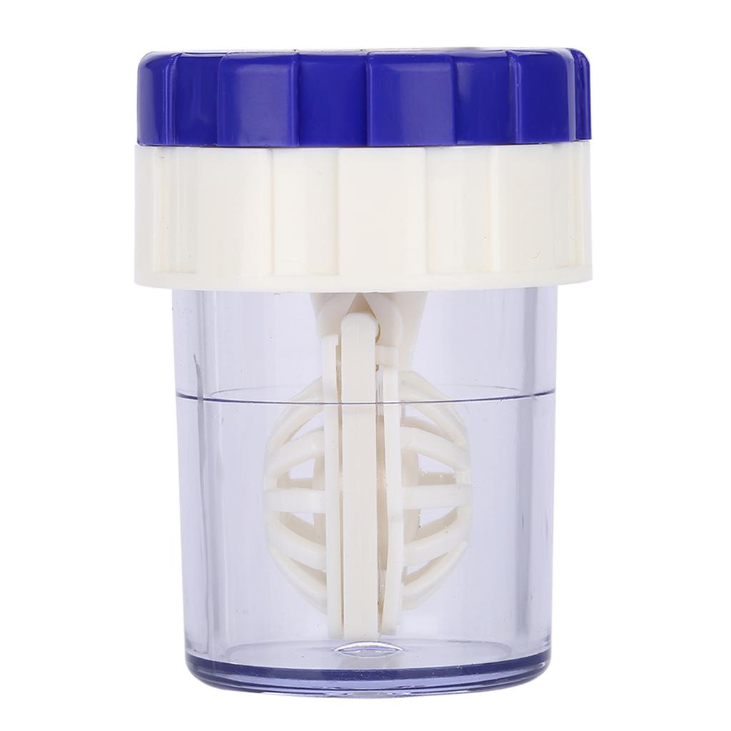 Fashion Manually Plastic Cleaning Lenses Case Contact Lens Cleaner Washer Blue