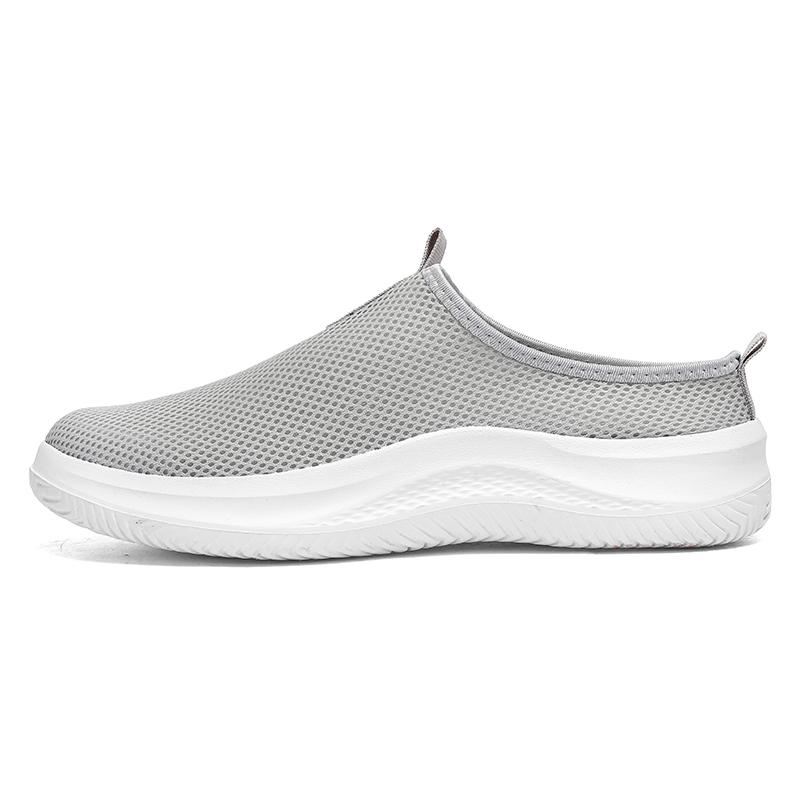 Летние мужские кроссовки большого размера с сетчатой воздушной вставкой, ультралегкие, унисекс, домашние тапочки