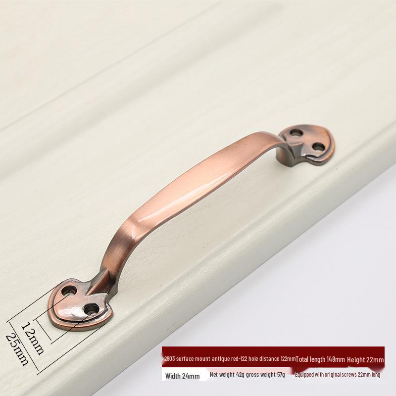 Евро Ретро Железная и Деревянная Ручка для Большой Двери - Антикварный Стиль Накладная для Раздвижной или Платяного Шкафа