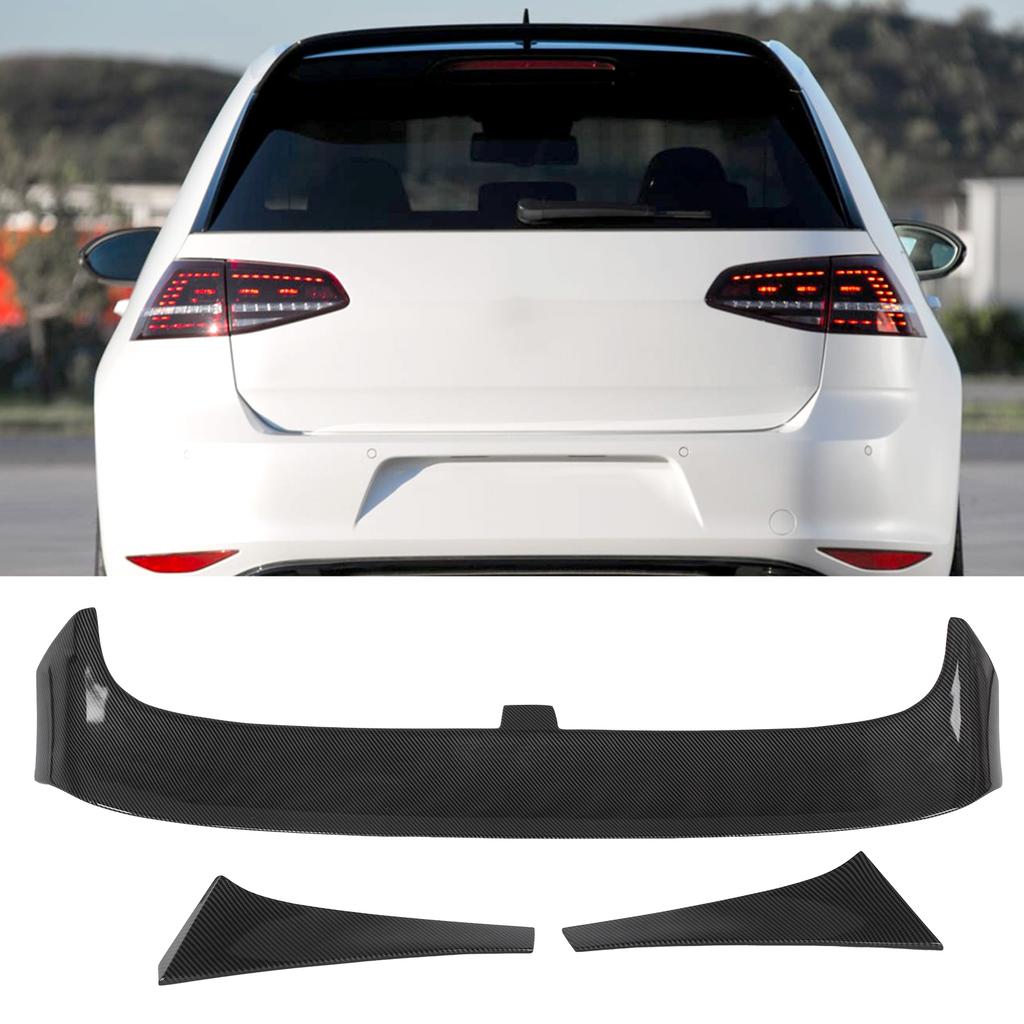 Для Clubsport Комплект заднего спойлера-крыла на крышу УФ-стойкий для MK7CelsiusMK7.5 Standard 2013-2020(Черный глянец )