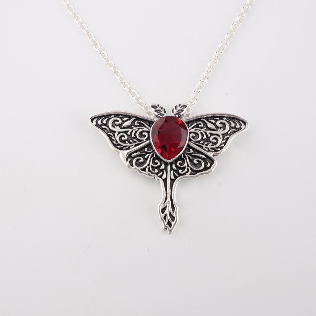 Pink Rubellite Gemstone 925 Sterling Silver Jewelry Chain Pendant 1.2" For Girl CP-31-6