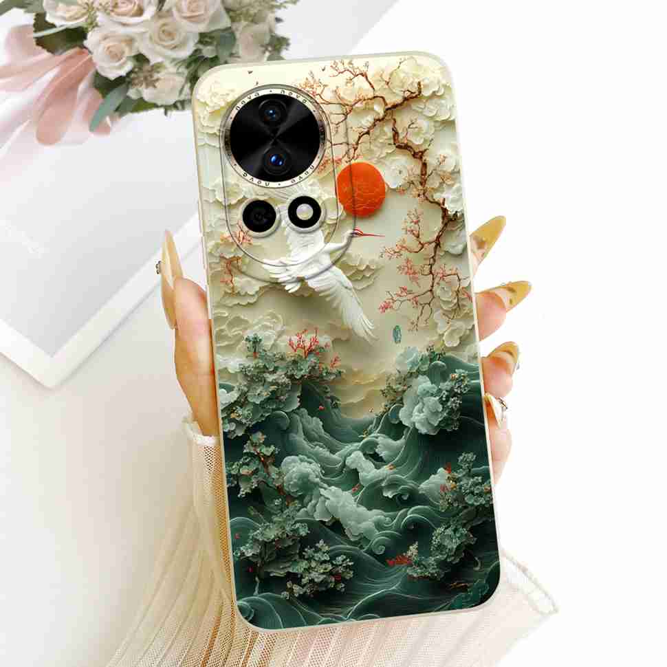 New For Huawei nova 12 5G BLK-AL00 Case Luxury Flower Butterfly Silicone Back Cover For Huawei Nova12 5G Phone Cases Bumper