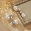Elegant French Hepburn-Style Zircon & Pearl Earrings - Luxury, Versatile, High-End Accessories