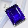 Brazilian CERTIFIED 165.3 Ct Topaz Pendant 925 Sterling Silver Blue Emerald Gems MY-PD-125-NS