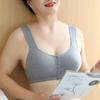 Бюстгальтеры с чашечками из хлопка, застежка-молния спереди, нижнее белье для женщин среднего и пожилого возраста, тонкий, без косточек, новый бюстгальтер больших размеров, новый с нитками