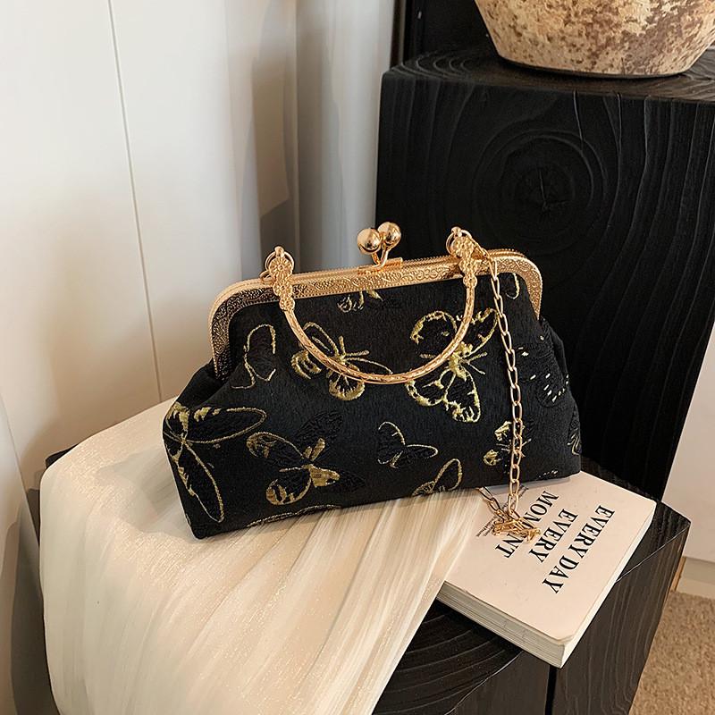 New Chinese Style Embroidered Butterfly Chain Shoulder Bag For Daily Use