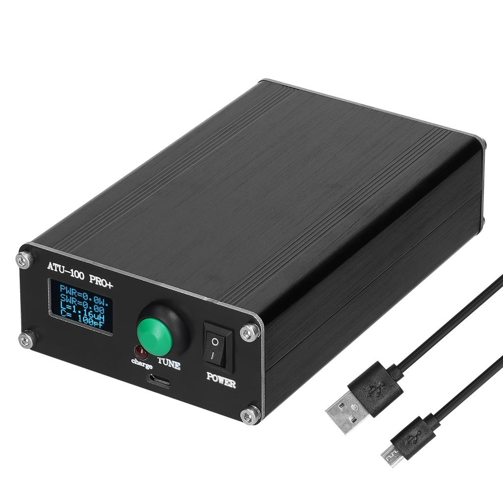 Assembled Automatic Antenna Tuner 1.8-55Mhz Portable 0.96-inch OLED Display Automatic Tuner
