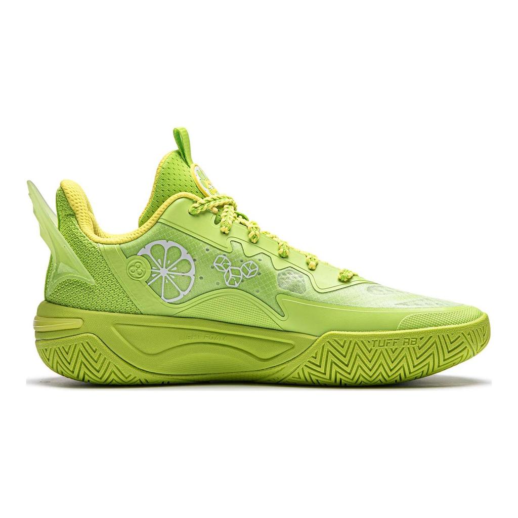 Li Ning YOUNG Fengying 2.0 ЛЕГКАЯ ПЕНА Платформа Низкие Детские Баскетбольные Кроссовки Зеленый Желтый YKBU072-5
