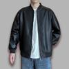 Leather Jacket Autumn and Winter Men's Solid Color Jacket Fashion Casual Youth Leather Jacket Jacket