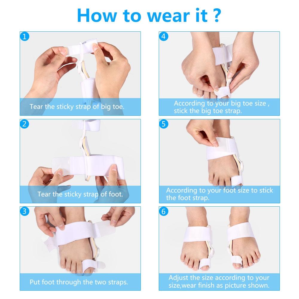 Big Toe Bunion Splint Pain Relief Valgus Pad Straightener Corrector Brace Foot Care Tool