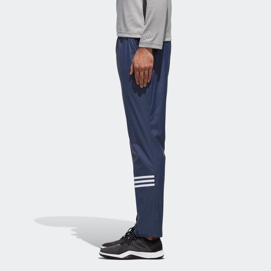 Adidas Полосатые простые дышащие прочные эластичные трикотажные спортивные брюки мужские низ темно-синего цвета DH3999