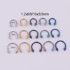 1 шт. титановый пирсинг ушей поддельные кольца в носу спиральный пирсинг губная перегородка перегородка губ брови пирсинг ушей украшения для тела