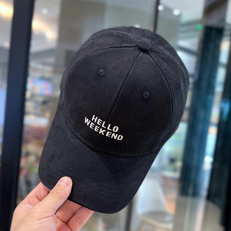 Embroidered Alphabet Baseball Cap Male Female Young Couple Student Hard Top Cap Vintage Sun Hat