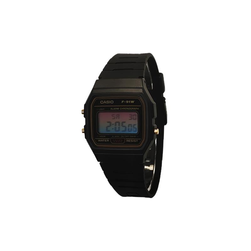 Casio Индивидуальные часы модифицированная серия розово-синий градиентное зеркало смоляной корпус F-91WG-9 F-91WG-9(Watch5-GaiZhuang-ShanShuoYuBoDong)