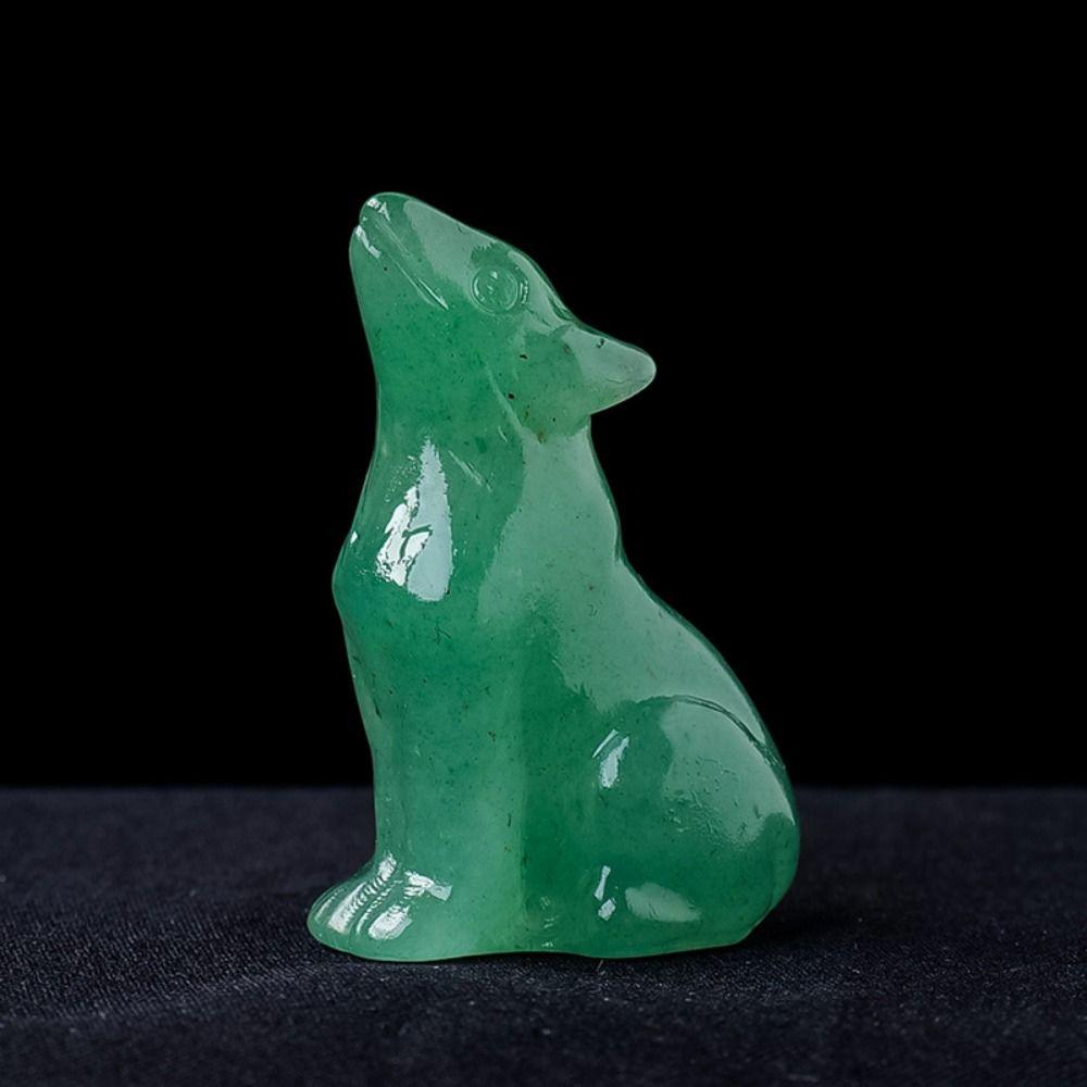 Natural Crystal Little Wolf Crafts Animal Ornament Multi-purpose Crystal Wolf Statue Home Decor