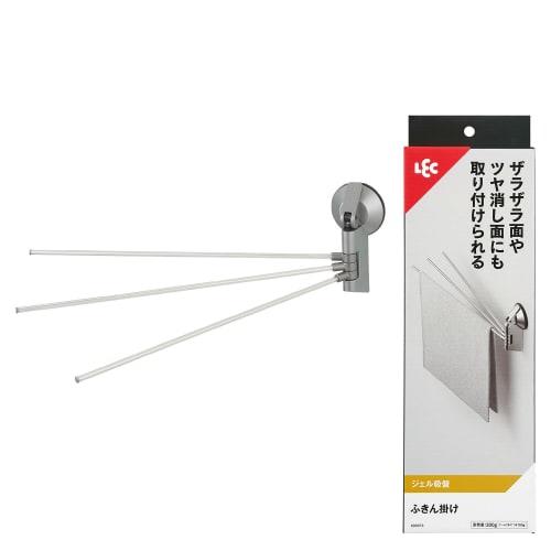 LEC Dishcloth Holder (Gel Suction Cup) with 300g Weight Capacity and Rust-Resistant Stainless Steel Pipe