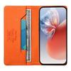 Wallet Case for 17 Ultra - Leather/PU, Orange, With Card Holder